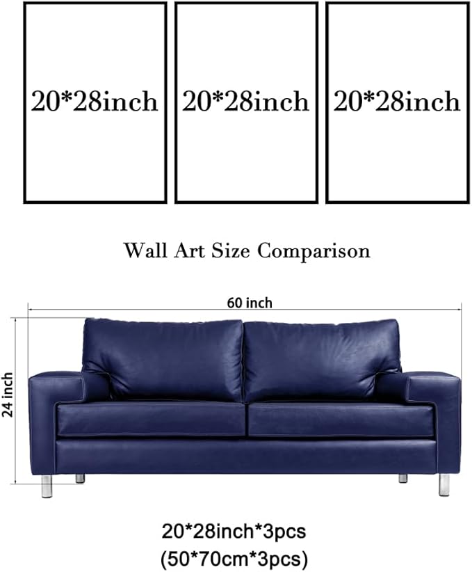 Wieco Art 3 Piece Henri Mattise Canvas Wall Art Abstract Colorful Matisse Posters Canvas Prints for Wall and Home Office Decorations