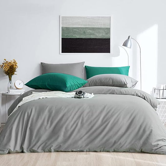FLXXIE Microfiber Pillow Cases Queen Size Set of 2, Soft Pillowcases with Envelope Closure, Wrinkle Resistant Pillow Covers, 20x30, Dark Green