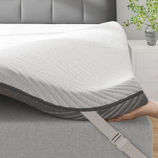 Enhomee 4 Inch Memory Foam Mattress Topper, Twin Mattress Topper with Cooling Gel and Washable Tencel Cover for Guest Room, College Dorm, Soft & Pressure Relief & Breathable, CertiPUR-US Certified