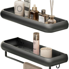 Bathroom Kitchen Rack Shelf Makeup Storage Organizer Shower Shelf Cosmetics Shampoo Rack Wall Spice 2 Pieces