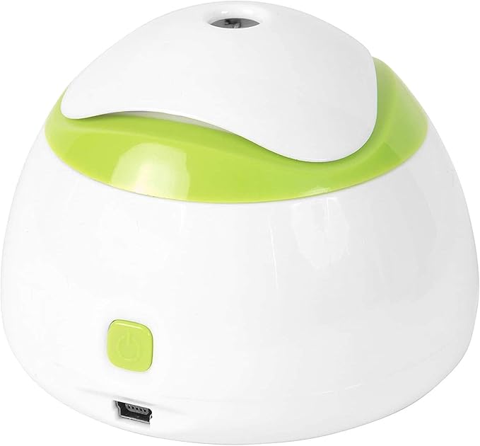 HealthSmart Travel Mate Personal Ultrasonic Small Personal Cool Air Mist USB Compact Travel Humidifier, Relief for Dry Skin, Compact and Personal, Quiet, Filter Free, FSA Eligible Humidifier, White