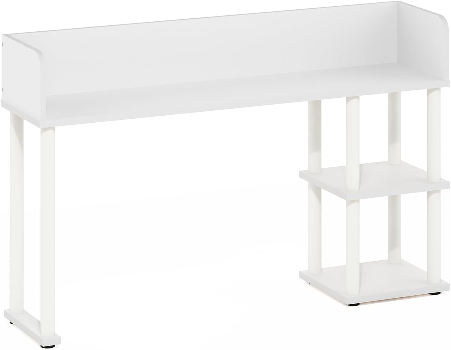 Furinno Classic Desk Shelf, 3-Shelf Desktop Hutch, Book Shelf, 3-Tier Desk Organzier, for Office Supplies, Office Desk Accessories, for Home Office, College, Dorm, White