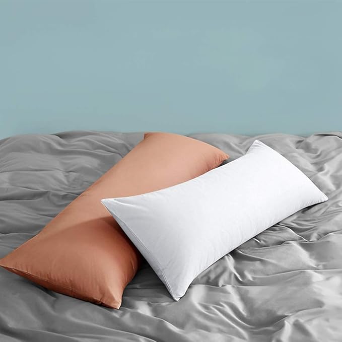 FLXXIE Body Pillow Cover - Super Soft Microfiber 20x54 Body Pillow Case - Envelope Closure, Wrinkle, Stain Resistant Tan Body Pillowcase, 20x54, Tan