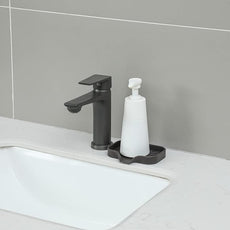 Silicone Bathroom Soap Dishes with Drain Spout-Bathroom and Kitchen Sink Organizer,Sponge Holder,Dish Soap Tray,Perfect for Dispenser,Scrubber,Bottle,Cup on Sink or Counter-Coffee 4.9