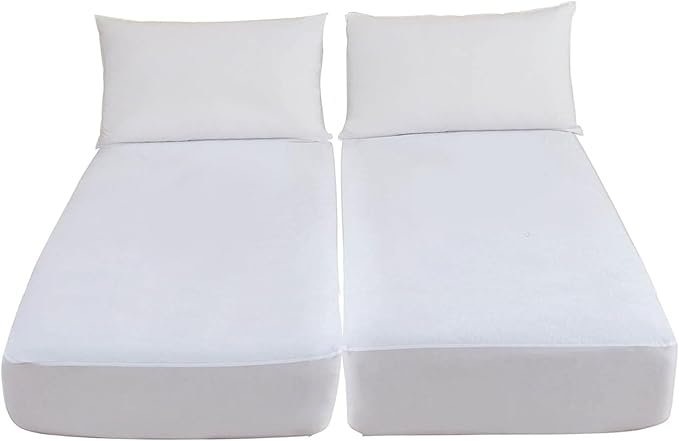 2 Pack Twin XL 39"x80" Waterproof Mattress Cover(9 in. Deep) Protector Zippered Soft Breathable Healthy Encasement Great for Dorms Hotel