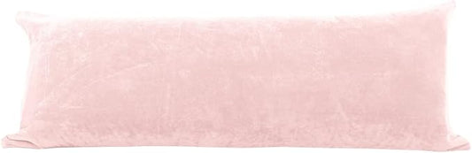 EVOLIVE Soft Micromink Polyester Body Pillow Cover 21''x54'', Pink, Zipper Closure