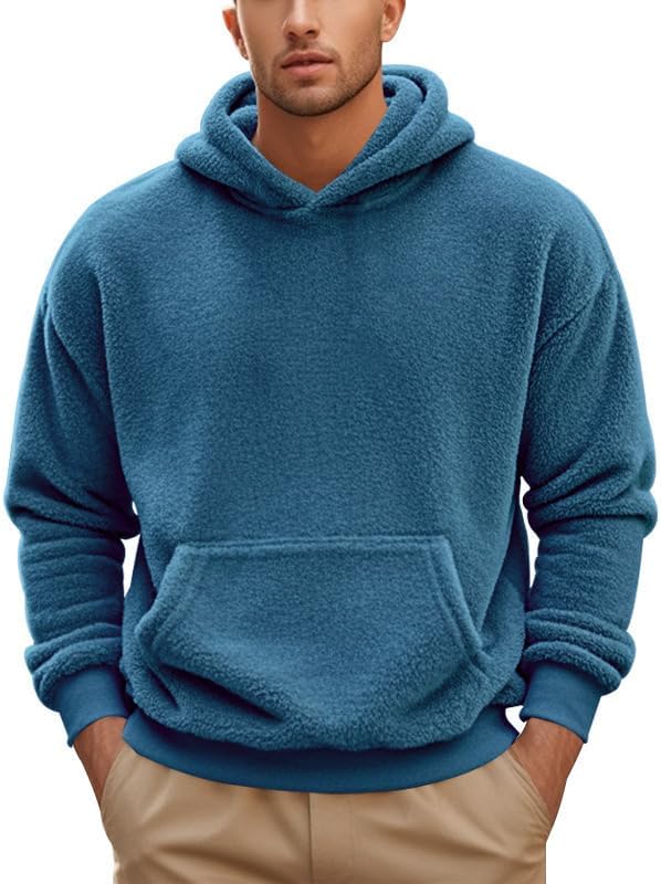 Men's Oversized Winter Soft Casual Sweatshirt with Double Sided Brushed Interior Cozy Gift for Holiday Season