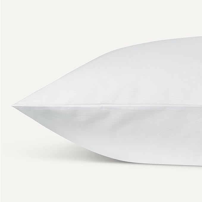 Amazon Basics Organic Cotton Sheet Set with 2-Pieces Pillowcase, White, King