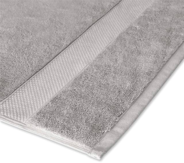 Maisonette Loft Egyptian Cotton Turkish Hand Towels - Soft, Absorbent Washcloths for Face - Ideal Quick Dry Small Towel Wash Cloth Set for Bathroom - (13" x 13", 6 Pack) - Silver