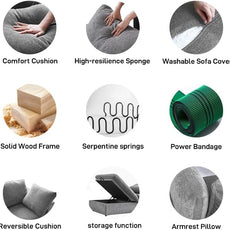 Cloud Modular Sectional Sofa Couch,80.3