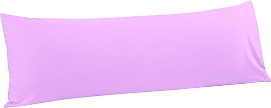 FLXXIE Body Pillow Cover - Super Soft Microfiber 20x54 Body Pillow Case - Envelope Closure, Wrinkle, Stain Resistant Lavender Body Pillow Cover, 20x54, Lavender