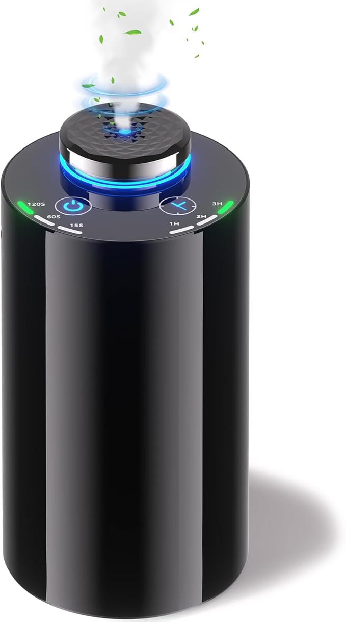 Waterless Diffuser for Essential Oil Diffusers Car Wireless Scent Diffusers for Home with 7 Colorful Lights Portable Travel Cordless Battery Powered Air Diffuser Rechargeable