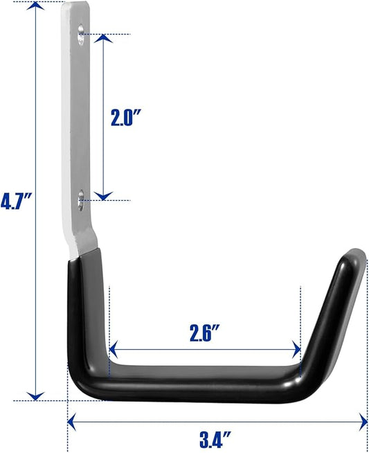 Heavy Duty Steel Garage Hooks,Garage Storage Utility Hooks,Anti-Slip Hanger, Tool Organizer,Steel Wall Mount Organizer, Garden Hose Hanger (Small-6PC)
