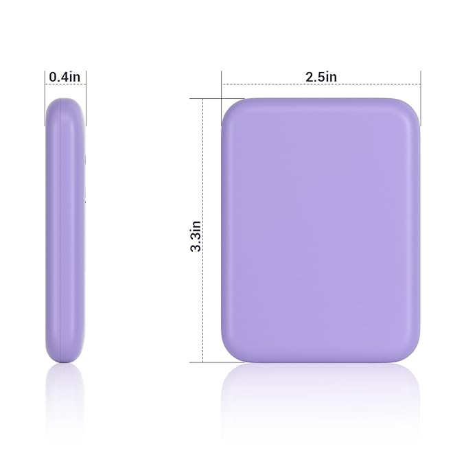 Kintion Pocket Mirror, 1X/3X Magnification LED Compact Travel Makeup Mirror with Light for Purse, 2-Sided, Portable, Folding, Handheld, Small Lighted Mirror for Gift, Purple