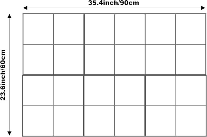 Cork Board 24 x36 Alternative - 6 Pack Felt Wall Tiles with Safe Removable Adhesive Tabs, Cork Boards for Walls Cork Board for Home Office Pin Board Tack Board - Olive