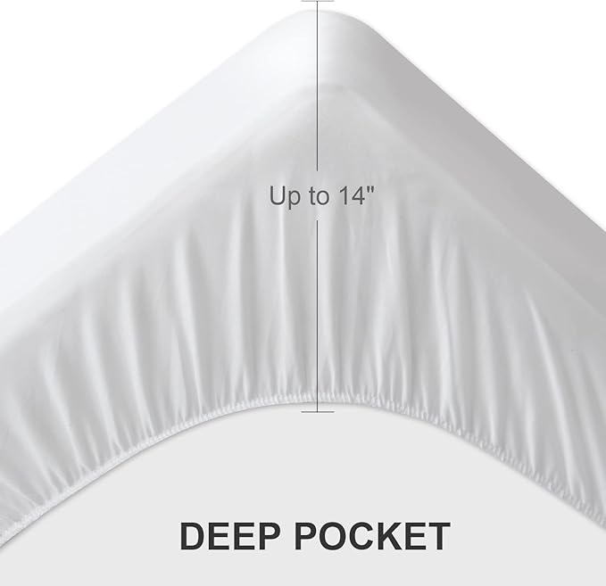 Queen Mattress Pad, Queen Mattress Protector Waterproof Quilted, Mattresses Cover Fitted with Ultra Soft & Absorbent Surface and Deep Pocket to 14 inch, Machine Washable