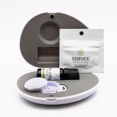 Essence Pearl Travel Case - Wearable Aromatherapy Kit with Nasal Diffuser Rings, Soaking Bay, and 5mL Essential Oil – Portable Wellness Gift Set for On?The?Go Self Care