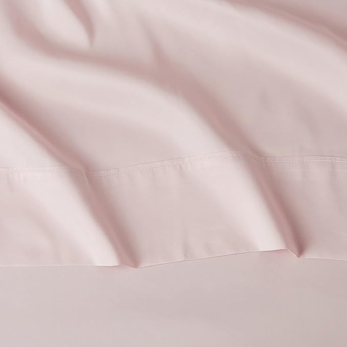 Amazon Basics Lightweight, Breathable Microfiber 4-Piece Bed Sheet Set with 14-Inch Deep Pockets, Full, Blush Pink, Solid AmazonBasics