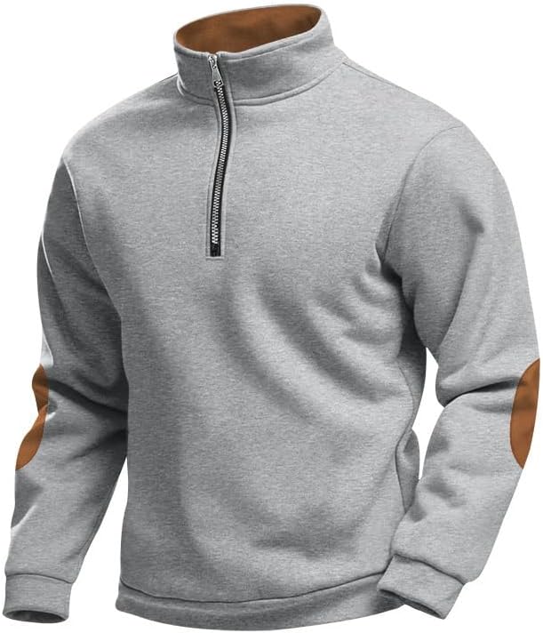 Men's Pullover Thermal Lined Long Sleeve Sweatshirt Winter Warm Casual Style for Vacation Travel Daily Comfort