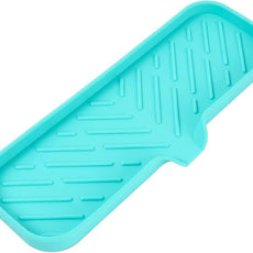 Silicone Bathroom Soap Dishes with Drain Spout-Bathroom and Kitchen Sink Organizer,Sponge Holder,Dish Soap Tray,Perfect for Dispenser,Scrubber,Bottle,Cup on Sink or Counter-Mint 12