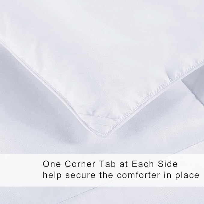 COHOME Quilted California King Size Comforter - Down Alternative Duvet Insert, All-Season Cooling Reversible Design - Winter Warm Luxury Hotel Bedding with Anti-Clump Tech & 8 Tabs,White 96x104
