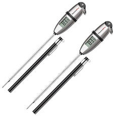 ThermoPro TP02S (2 Pack) Instant Read Meat Thermometer Digital Cooking Food Thermometer with Super Long Probe for Grill Kitchen Sourdough Liquids Oil Bread Baking Yogurt Candy Making Accessory