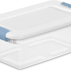 Sterilite 36-Pack Latching Box, Under Bed Storage Bins with Lids, Clear Plastic, 6 Quart - Heavy-Duty Organizing Containers for Closet, Bathroom, and Office