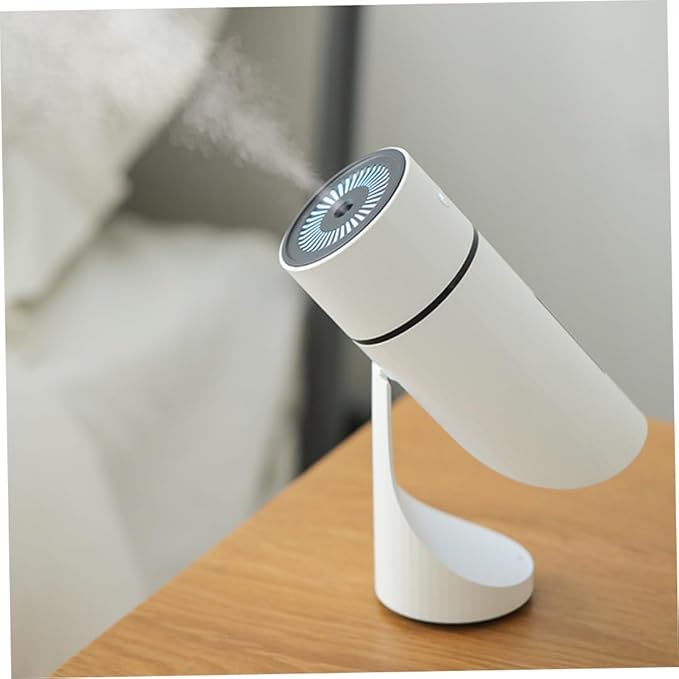 Mini Humidifier USB Rechargeable Desktop Humidifier with Night Light & Timer Quiet Personal Cool Mist for Bedroom, Office, Travel & Car, Ich Dekor