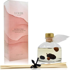 LOVSPA Reed Diffuser Set, White Birch & Vanilla Scented Oil Diffuser with Sticks, Home Fragrance Accessories for Bathroom Shelf Decor, Aroma Diffusers for Home or Office Fall Decor, USA Made