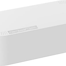 D-Line Cable Management Box, Power Strip Holder, Floor Outlet Hiders, Desk Cord Organizer, Cover TV Wires, Wire Storage – 16.5 in (Length) x 6.5in (Width) x 5.25in (Height) - Large, White