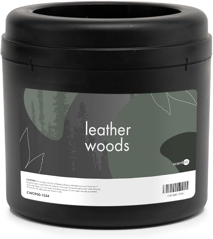 ScentAir Whisper Home Monthly Plug-in Refill, Fragrance Cartridge for Home and Office, Amazon Exclusive, Leather Woods