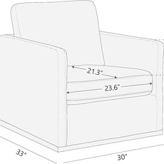 CHITA Genuine Leather Swivel Accent Chair, FSC Certified Mid Century Modern Arm Chair for Living Room and Bedroom, Fully Assembled, Mink Brown