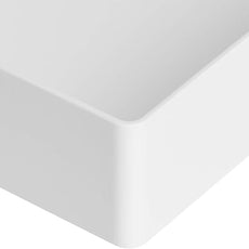 Amazon Basics Rectangular Plastic Desk Organizer Bundle, 3 Pieces Letter Tray/Accessory Tray, White