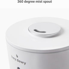 Hey Dewy Wellness Humidifier - for home, office, bathroom spa, or bedroom, with cool utrasonic mist hydration (Slate)
