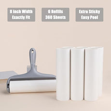 8 inch Large Surface Lint Roller Refills for Scotch-Brite 50% Stickier 8