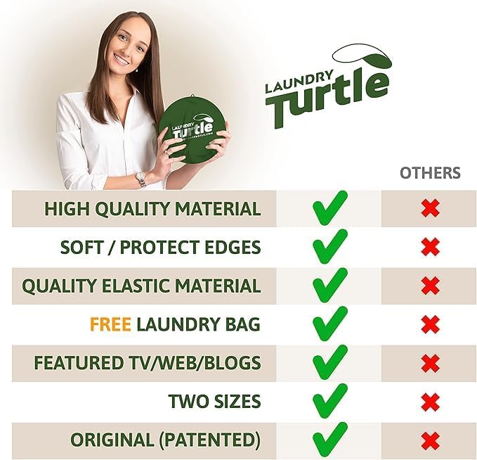 Laundry Turtle Collapsible Laundry Basket | Revolutionary Foldable Laundry Hamper | Innovative Laundry Basket for Dirty Clothes Washing & Dryer Removal Portable Laundry Grabber (Green, Small)