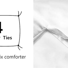 Amazon Basics Lightweight Microfiber 3 Piece Duvet Cover Set with Zipper Closure, Full/Queen, Bright White, Solid