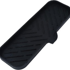 Silicone Bathroom Soap Dishes with Drain Spout-Bathroom and Kitchen Sink Organizer,Sponge Holder,Dish Soap Tray,Perfect for Dispenser,Scrubber,Bottle,Cup on Sink or Counter-Black 12