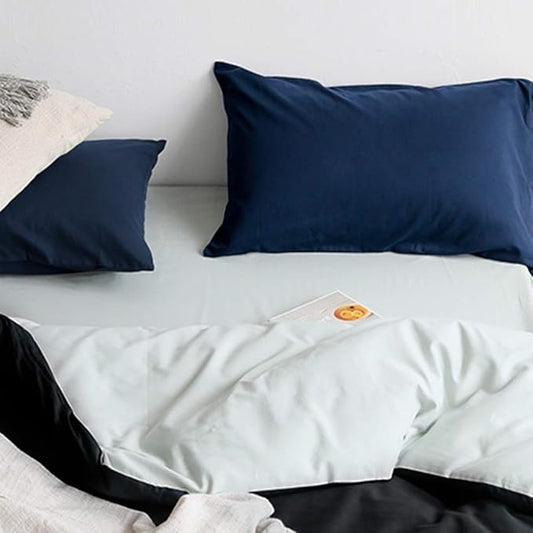 FLXXIE 6 Pack Microfiber Queen Pillowcases, Ultra Soft and Wrinkle, Fade Resistant Pillow Cases with Envelope Closure, 20x30 Inches, Navy