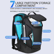 Shockproof Waterproof Laptop Backpack, 17-Inch Anti-Scratch Travel Backpack with Large Storage(Black/Gray/Green) (Black)