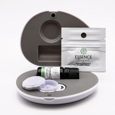 Essence Pearl Travel Case - Wearable Aromatherapy Kit with Nasal Diffuser Rings, Soaking Bay, and 5mL Essential Oil – Portable Wellness Gift Set for On?The?Go Self Care