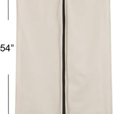 Household Essentials 3392-1 Cedarline Collection Hanging Garment Bag | Dress and Suit Protector | Natural Cotton Canvas,Off-White