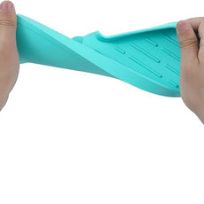 Silicone Bathroom Soap Dishes with Drain Spout-Bathroom and Kitchen Sink Organizer,Sponge Holder,Dish Soap Tray,Perfect for Dispenser,Scrubber,Bottle,Cup on Sink or Counter-Mint 12