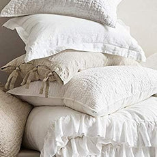 26x26 Euro Throw Pillow Inserts-Down Feather Pillow Inserts-Cotton Fabric-Set of 2-White.