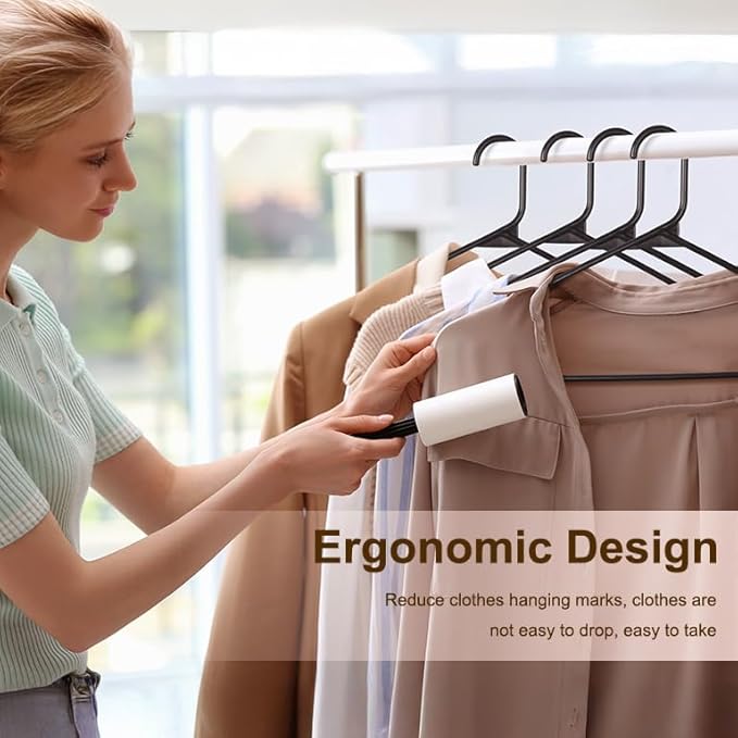 HOUSE DAY 200 Pack Plastic Clothes Hangers, Commercial Bulk Shipment for Business, Sturdy Durable Lightweight Hangers Black Ideal for Retail Dry Cleaners Warehouses, Save Cost & Warehouse Space