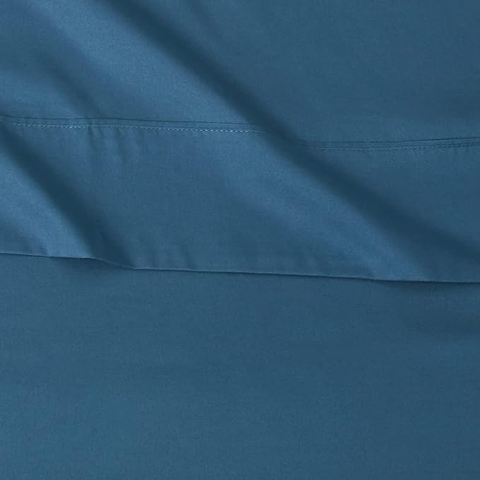 Amazon Basics 3-Piece Microfiber Lightweight Bed Sheet Set with 14-Inch Deep Pockets, Super Soft, Easy Care, Twin XL, Dark Teal, Solid AmazonBasics