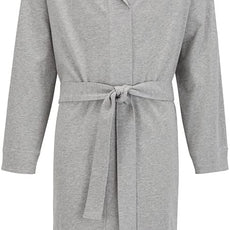 HOLOVE Men's Pure Cotton Bathrobe Lightweight Kimono and Hooded Spa Robes Soft Sleepwear