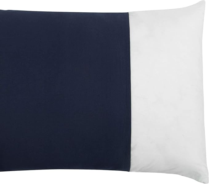 FLXXIE Microfiber Pillow Cases Standard Size, Soft Pillowcases with Envelope Closure, Wrinkle, Stain Resistant Pillow Covers, 20x26, Navy