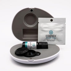 Essence Pearl Travel Case - Wearable Aromatherapy Kit with Nasal Diffuser Rings, Soaking Bay, and 5mL Essential Oil – Portable Wellness Gift Set for On?The?Go Self Care
