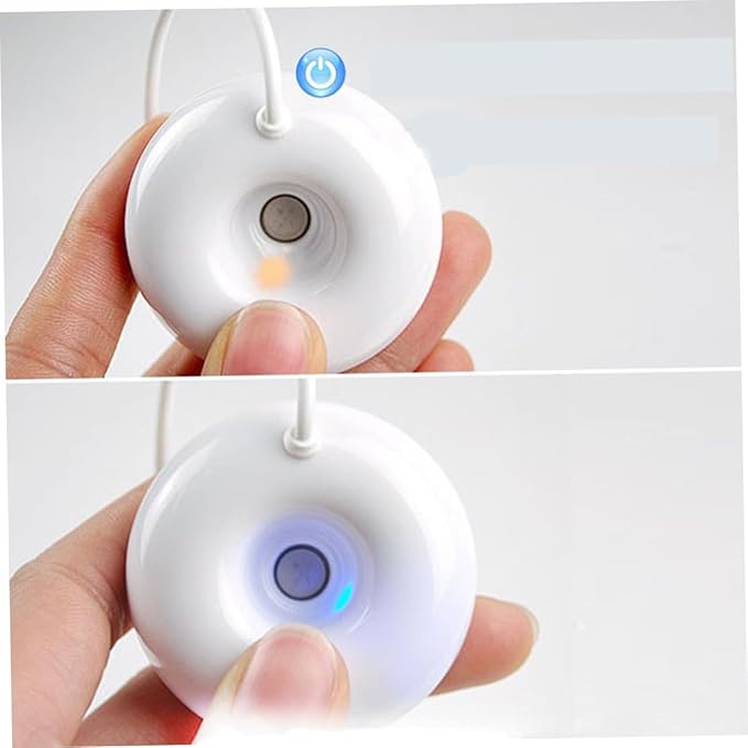Mini USB Air Humidifier Rechargeable Float Water Donut Shape Humidifier for Home Office White